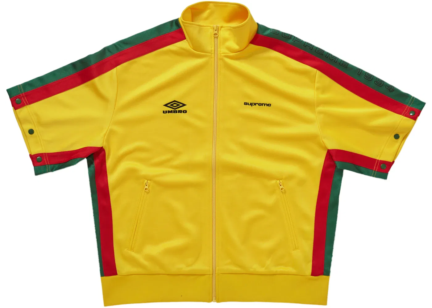 Мужская куртка с отстегивающимися рукавами Supreme Umbro Snap Sleeve Jacket, Yellow — фото 3