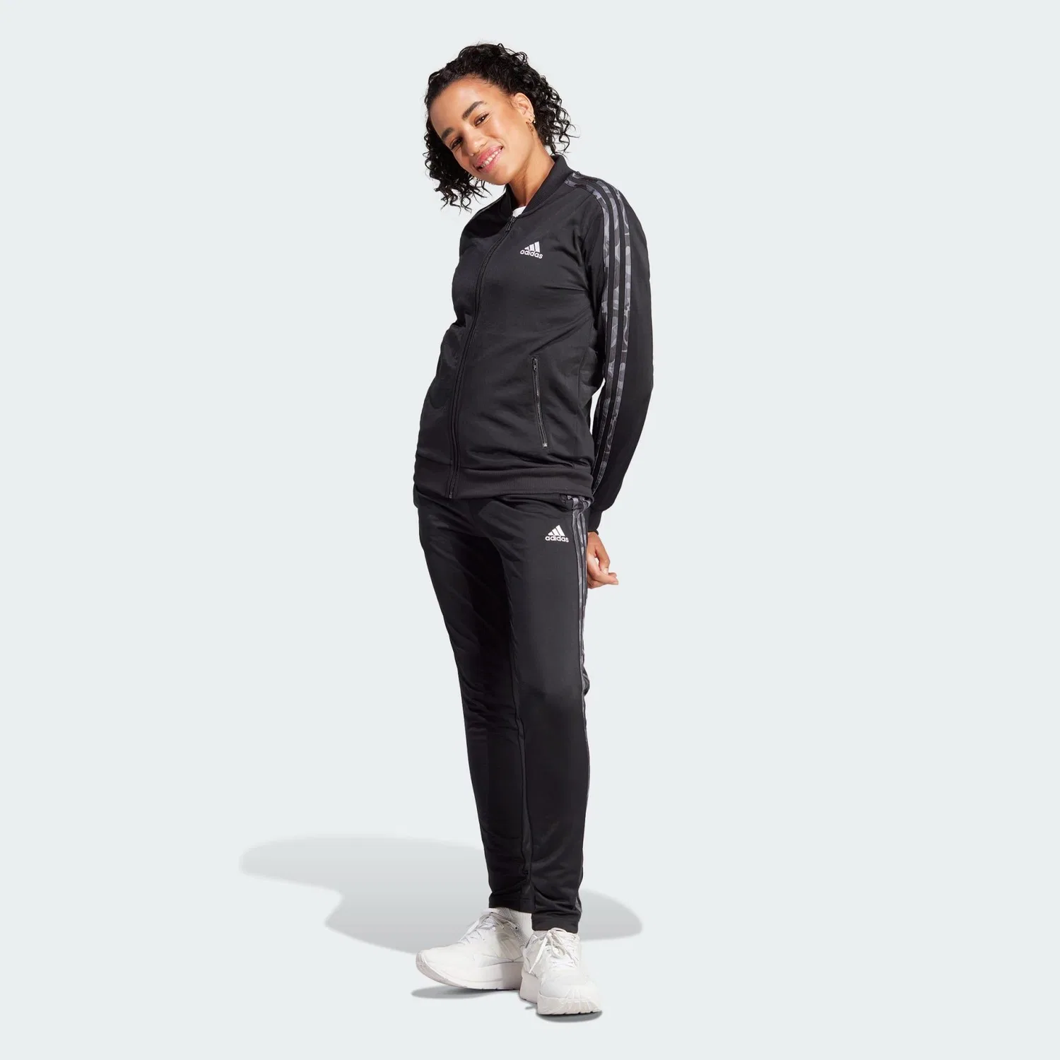 Мужской спортивный костюм с принтом Essentials 3-Streifen Adidas, Schwarz Bunt