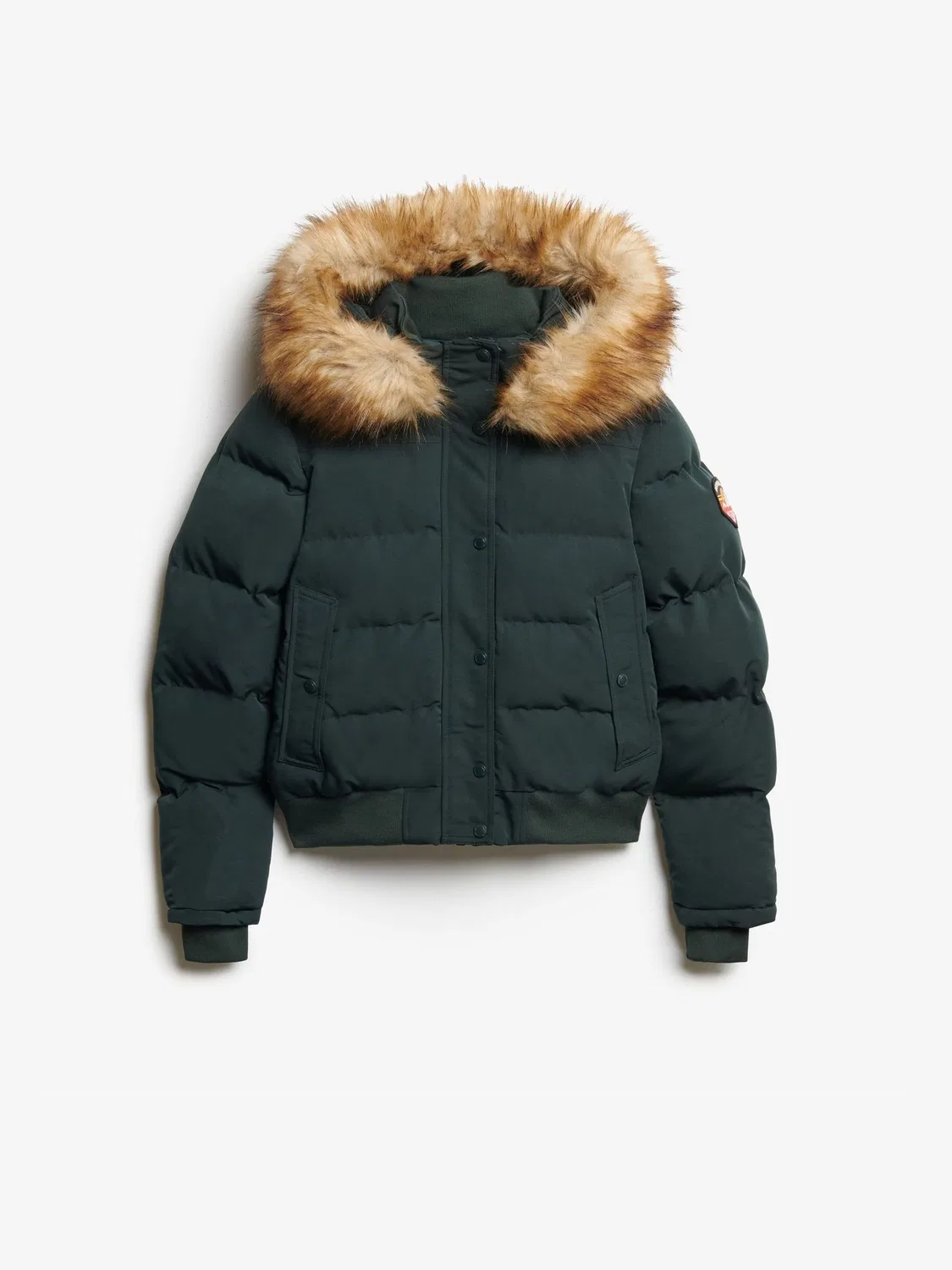Бомбер Superdry Everest с капюшоном, лесной зеленый — фото 4
