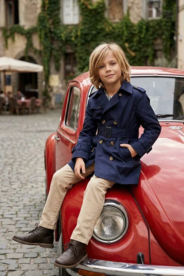 Детское пальто для девочек с водоотталкивающей пропиткой Hc Kids Wear, Navy Blue — фото 3
