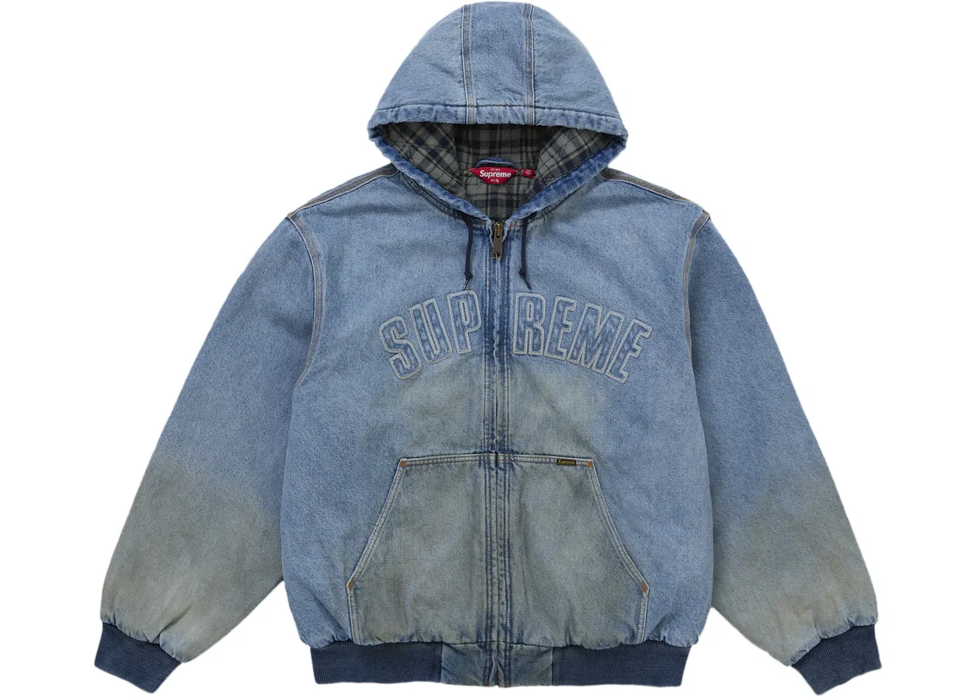 Мужская куртка с капюшоном с принтом Jacket Supreme, Denim