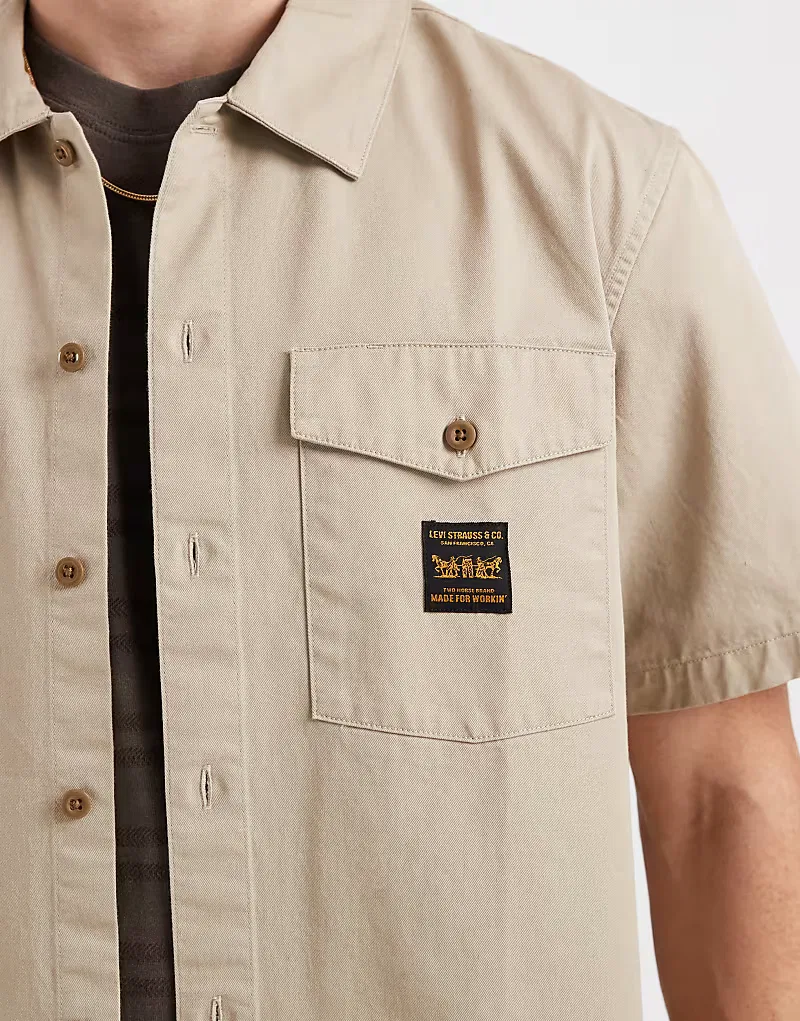 Рубашка Levi's Workwear с карманом, коричневый — фото 4