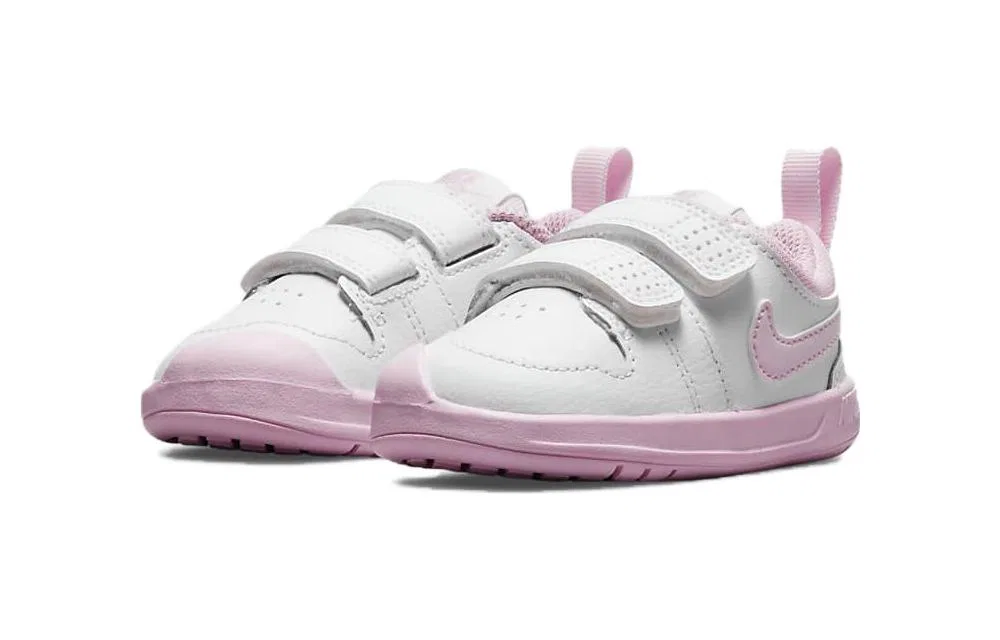 Детские кроссовки для малышей с регулируемыми ремешками Pico Low Top Nike, White Pink — фото 4