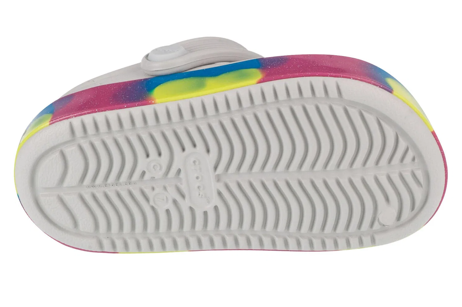 Детские шлепанцы для девочек Off Court Glitter Band Clog T Crocs, Weiss Bunt — фото 4
