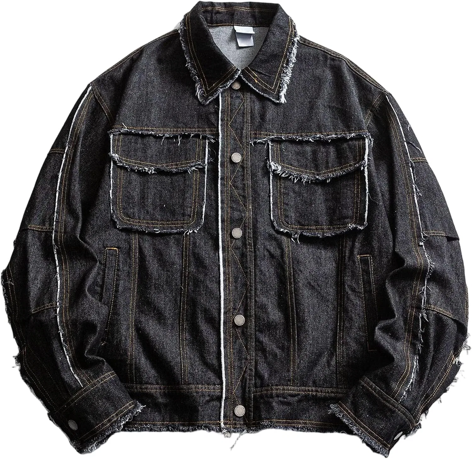 Мужская джинсовая куртка oversize, Vintage Trucker, чёрный
