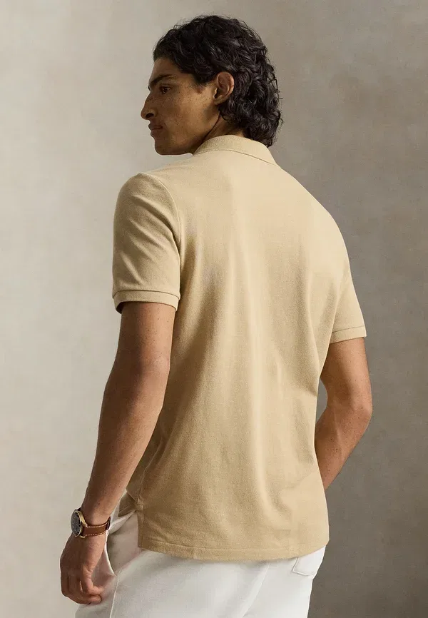 Футболка поло хлопковая, Classic Fit Big Pony Mesh Polo Shirt, Polo Ralph Lauren, Vintage Khaki, хаки — фото 3