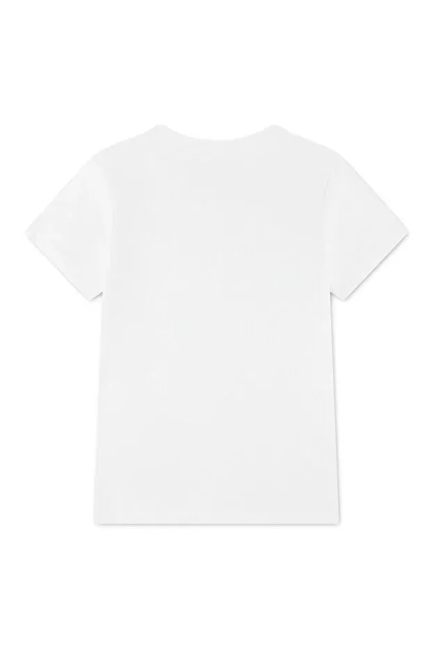 Детская футболка для девочек с принтом Essentials Icon Tee Nike, 001 — фото 3