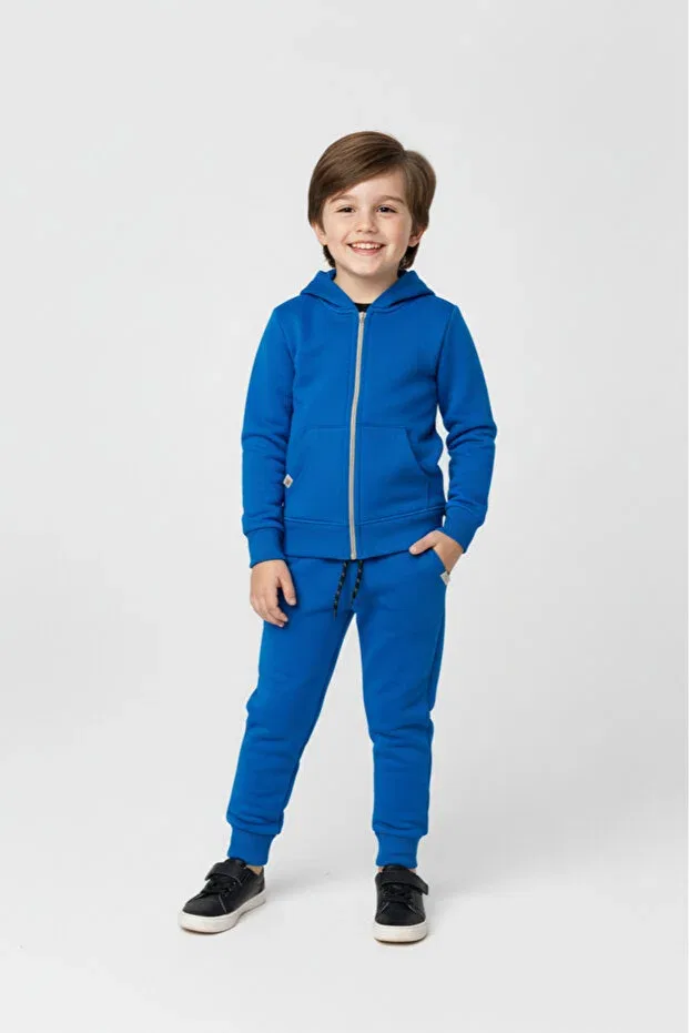 Детский спортивный комплект для мальчиков с капюшоном Mnk Baby&Kids, Blue — фото 4