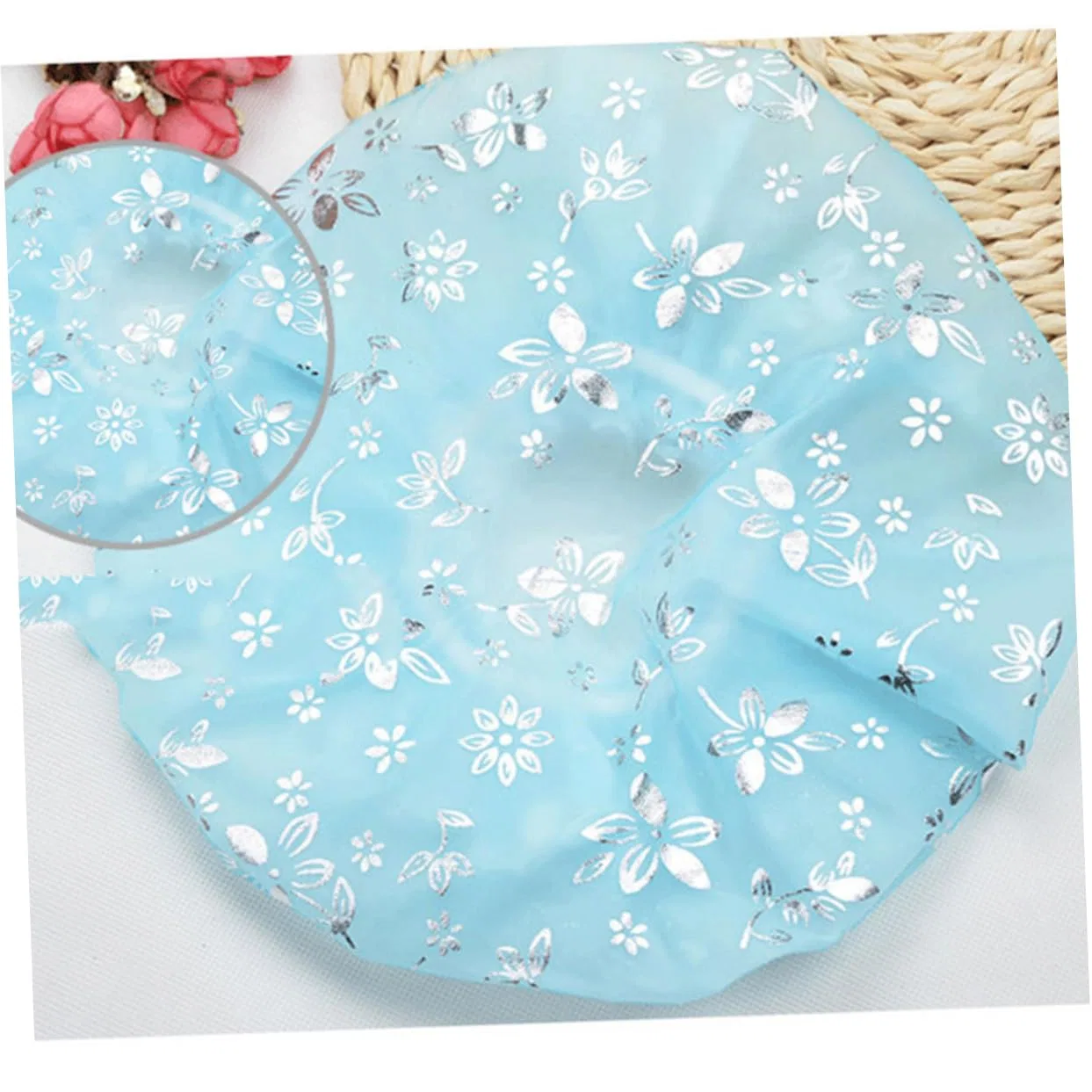 Набор шапочек для душа, FOMIYES, 3 шт, 27x27 см, Blue Pink Beige — фото 2