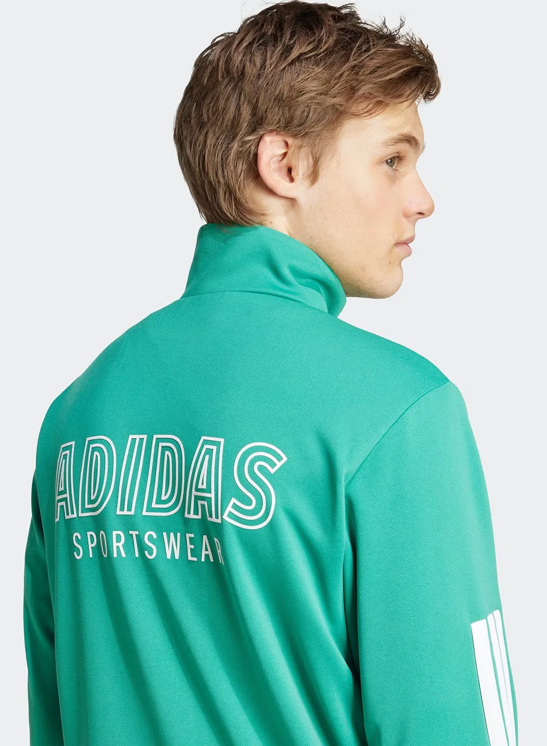 Олимпийка с логотипом Tiro wordmark Adidas, зеленый — фото 4