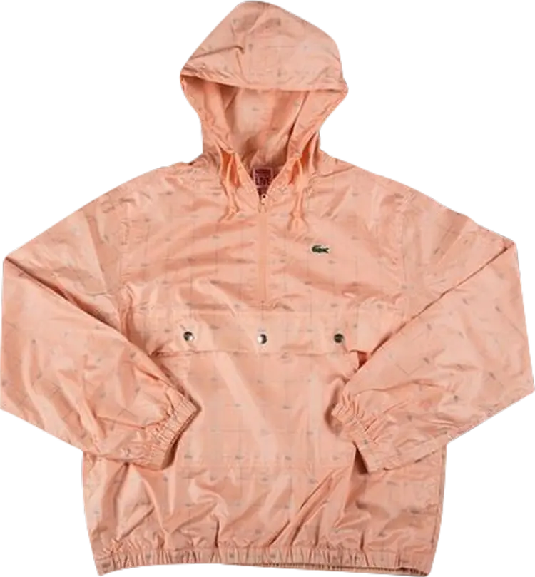 

Анорак Supreme x Lacoste Reflective Grid Nylon Anorak 'Peach', оранжевый