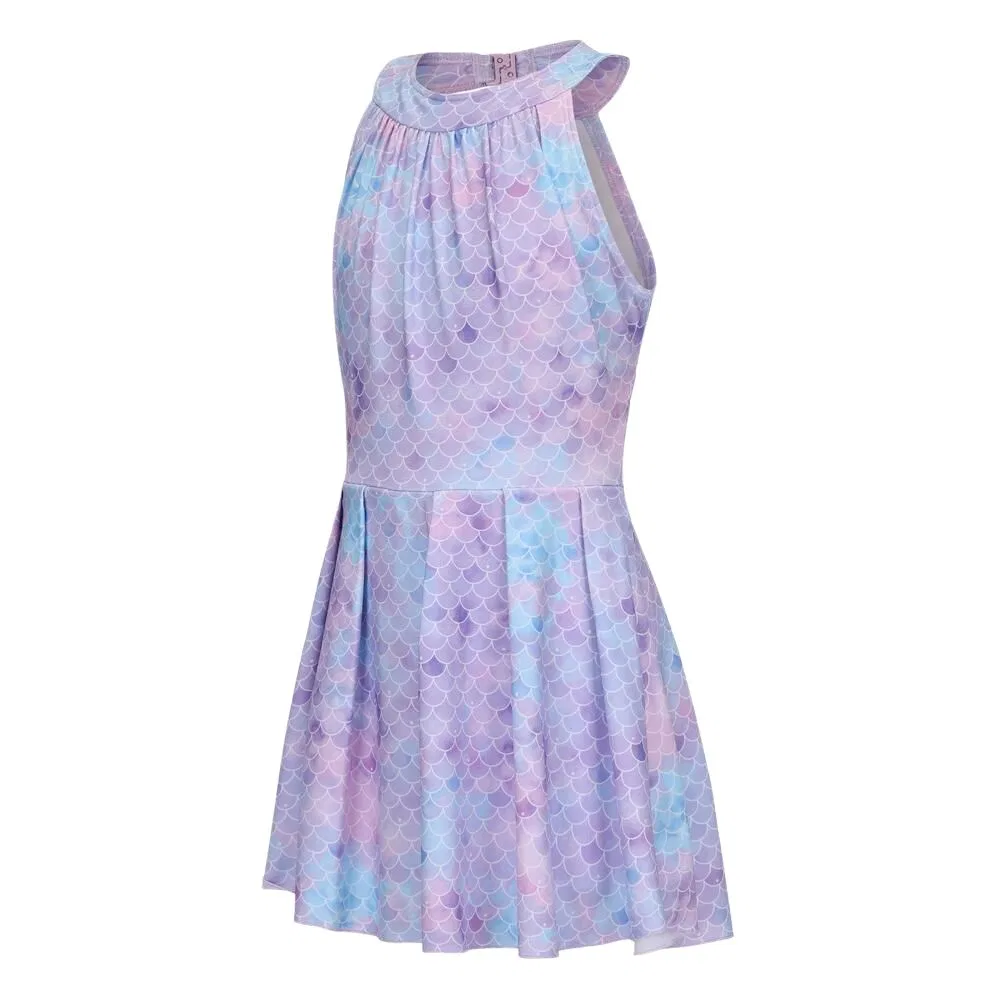 Детский купальник для девочек с принтом Light Pink Purple DECATHLON, Light Pink Purple — фото 3