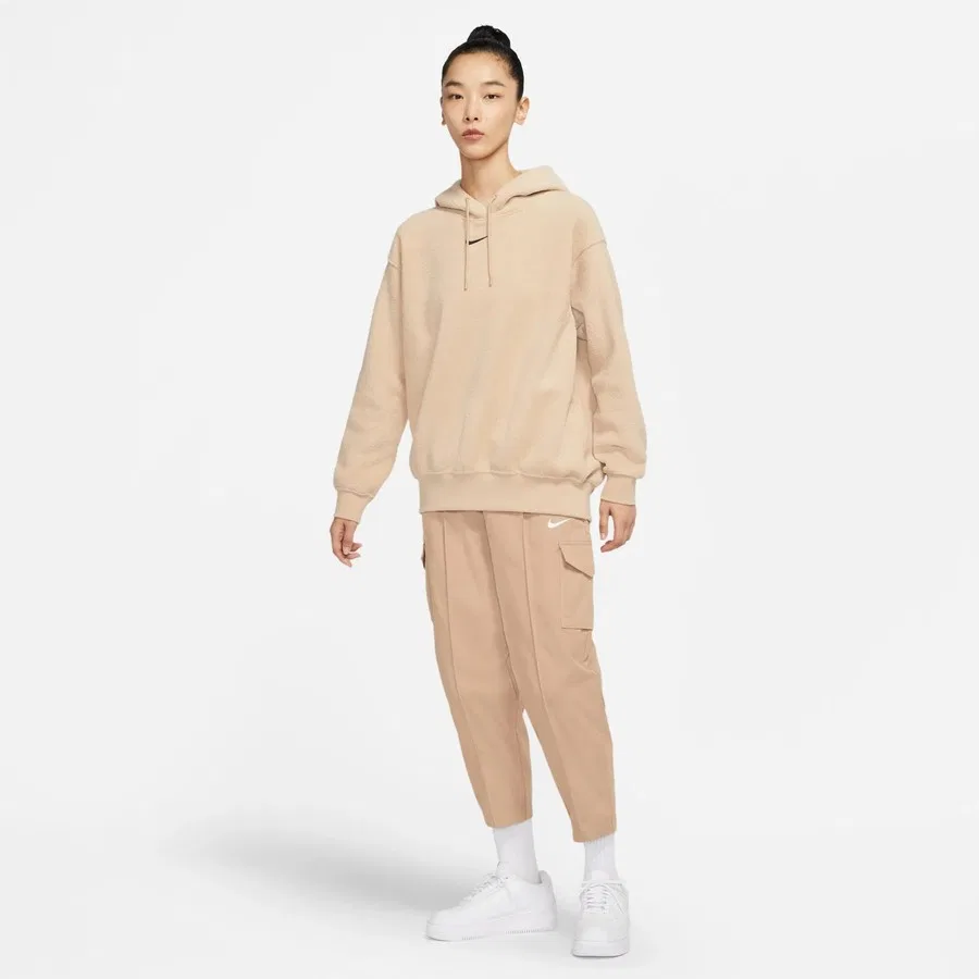 Женский худи с капюшоном и длинным рукавом Nike W Nsw Essntl Pldh Hoodie, Бежевый — фото 2