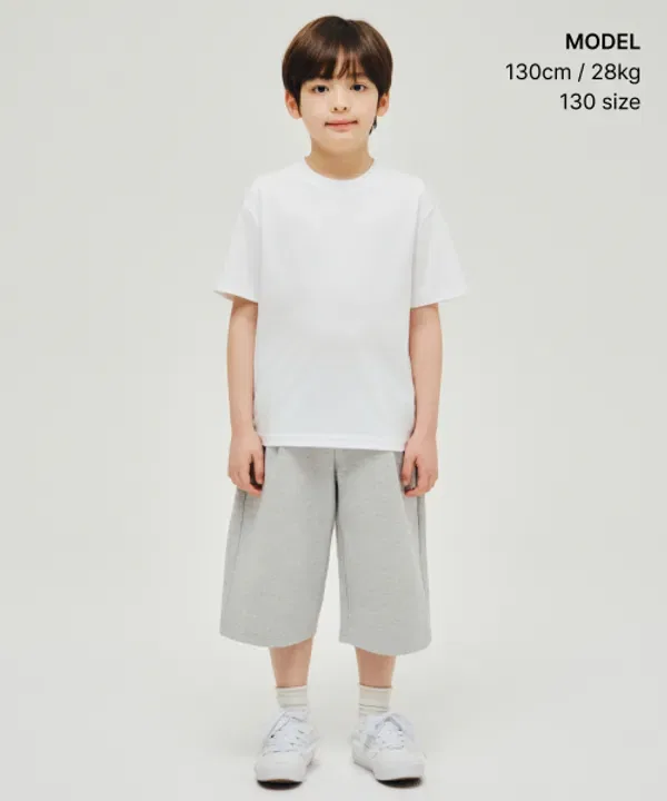 Футболка с коротким рукавом, UV-защита, Relaxed Fit, Musinsa Standard Kids, белый — фото 2