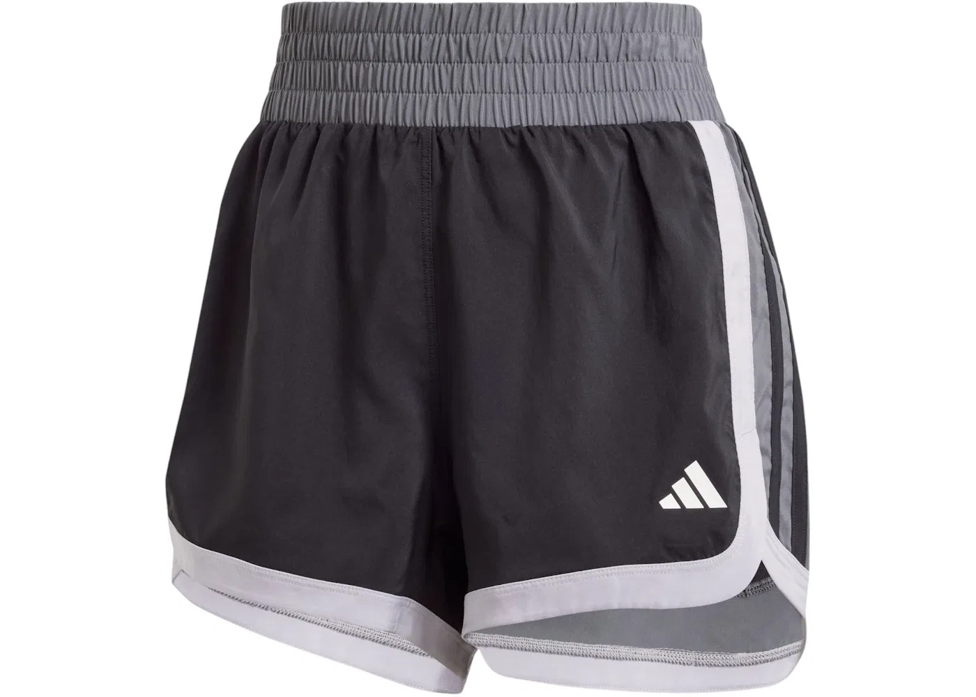 Женские шорты с высокой посадкой Pacer Woven Colorblock Adidas, черный