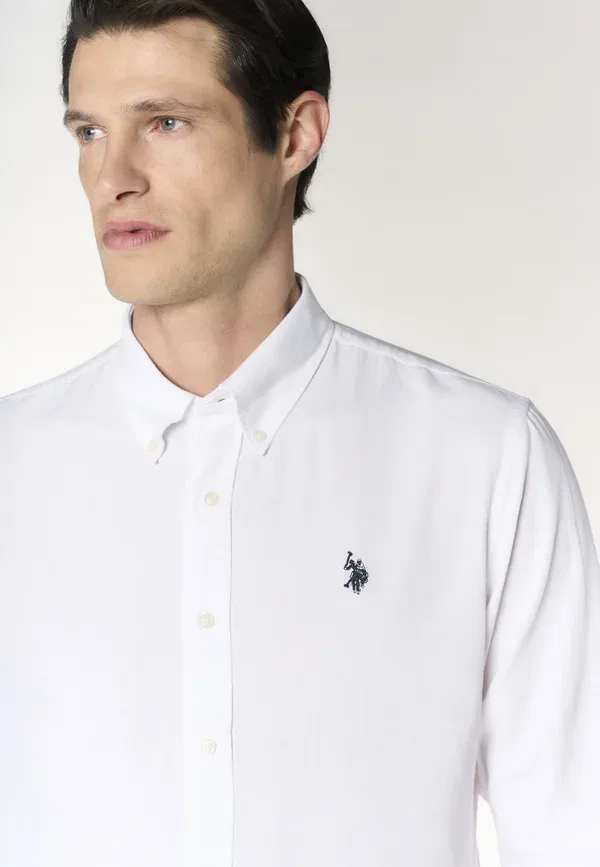 Рубашка из хлопка oxford pin point U.S. Polo Assn., белый — фото 4