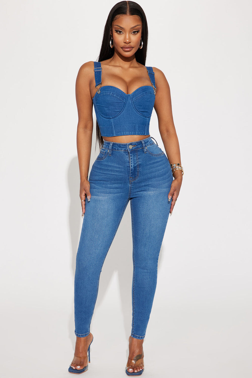 

Джинсы скинни Fashion Nova YJDM15HRBLOPTION4, синий