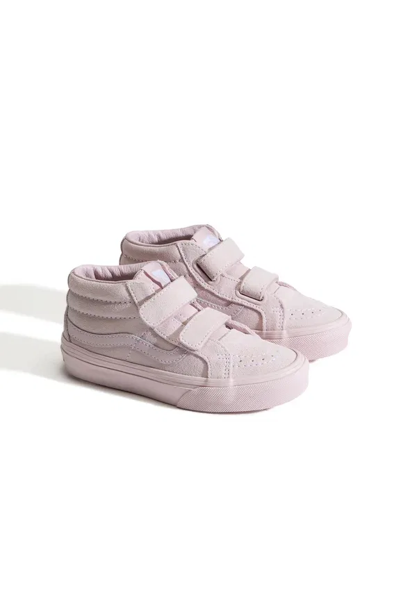 Кроссовки кожаные Sk8-mid Reissue Hook and Loop Vans, Light Pink, светло-розовый — фото 2
