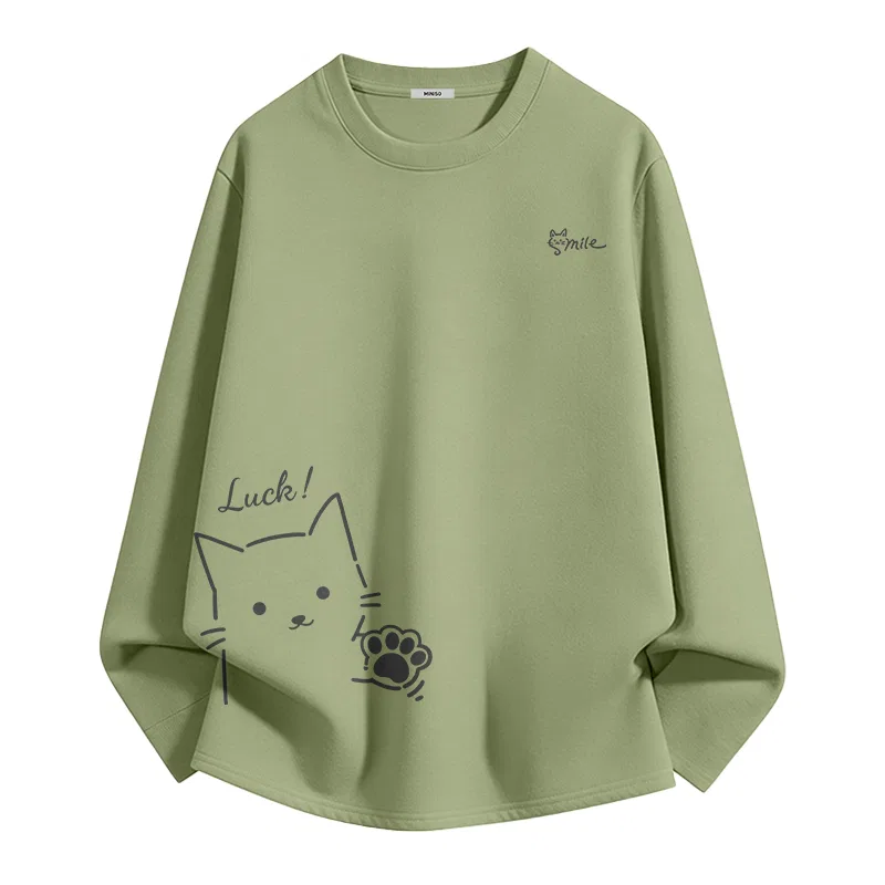Детская футболка с принтом Palm Green MB Smile Cat MINISO