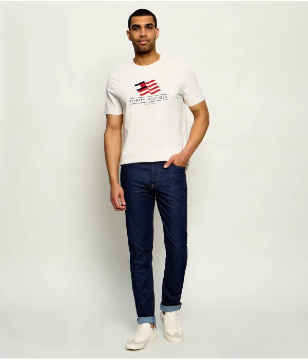 Мужская футболка с круглым вырезом Tommy Hilfiger, Écru — фото 2