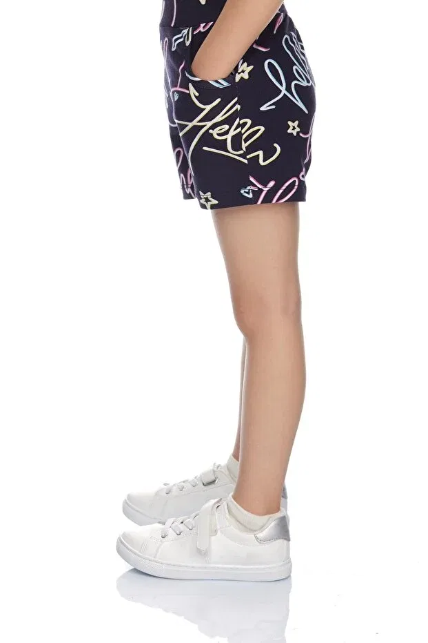 Детские шорты для девочек с принтом Hey Dude Girl Lovetti, Patterned — фото 3