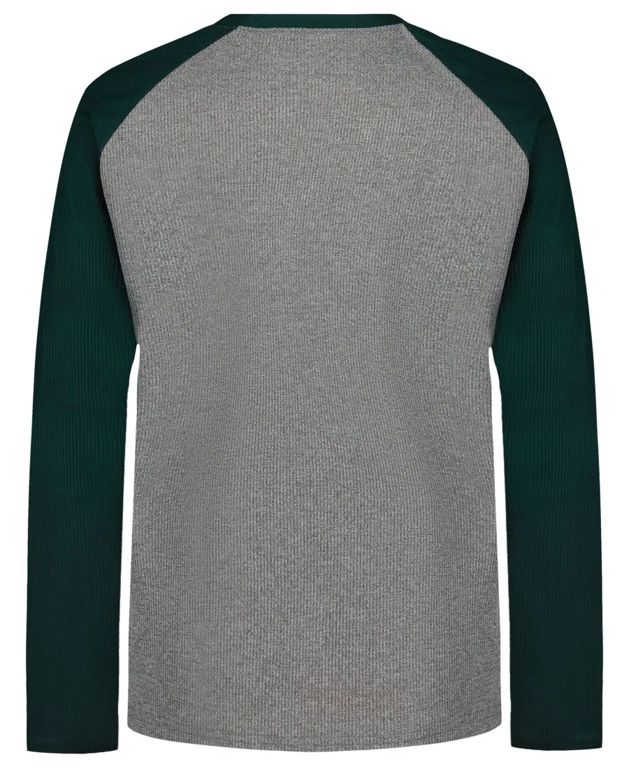 Футболка спортивная с регланом и длинным рукавом Under Armour, Clay Green Heather — фото 2