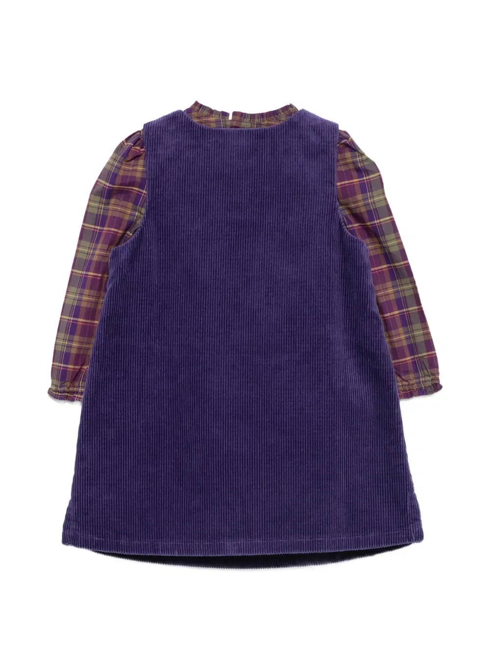 Набор: вельветовый сарафан с мишкой POLO RALPH LAUREN KIDS, фиолетовый — фото 2