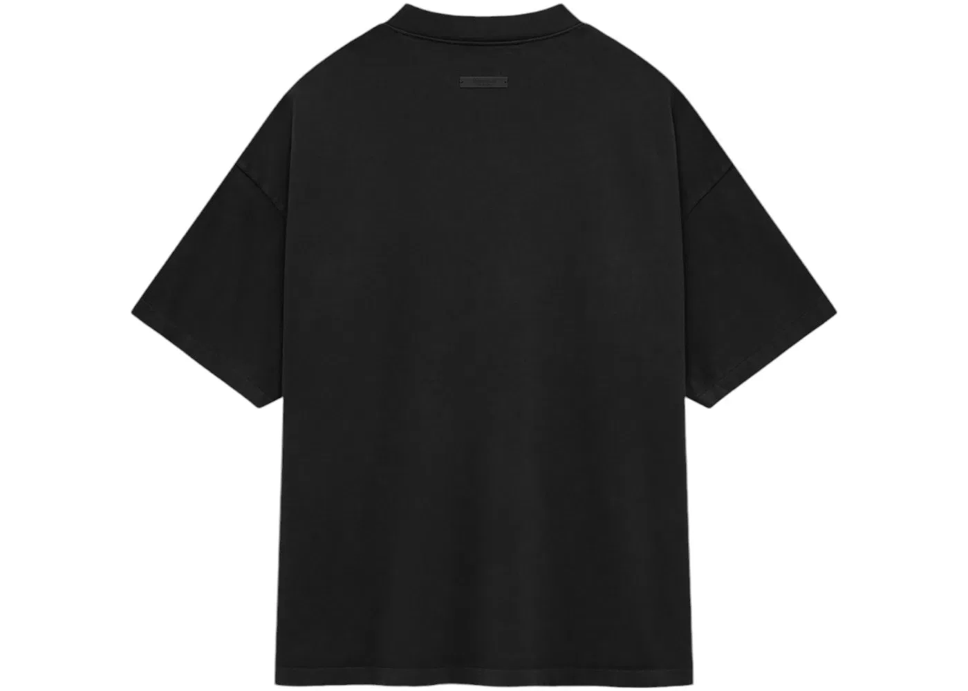 Мужская футболка с тяжелым воротником-стойкой Fear of God Essentials Tee, Black — фото 2