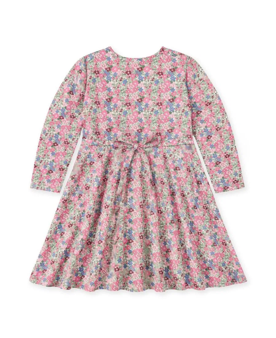 Платье-трапеция с цветочным принтом и аппликациями Florence Eiseman, Ivory Pink Multi Floral — фото 2
