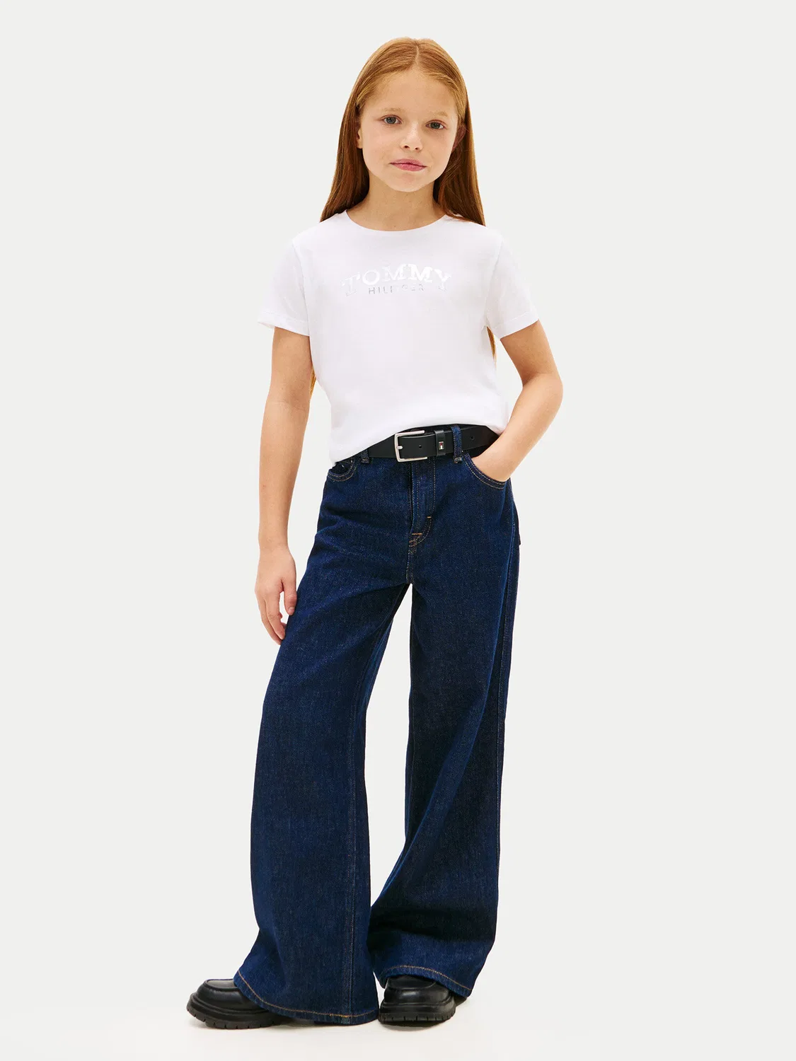 Футболка стандартного кроя для девочки Foil Tommy Hilfiger, белый — фото 2