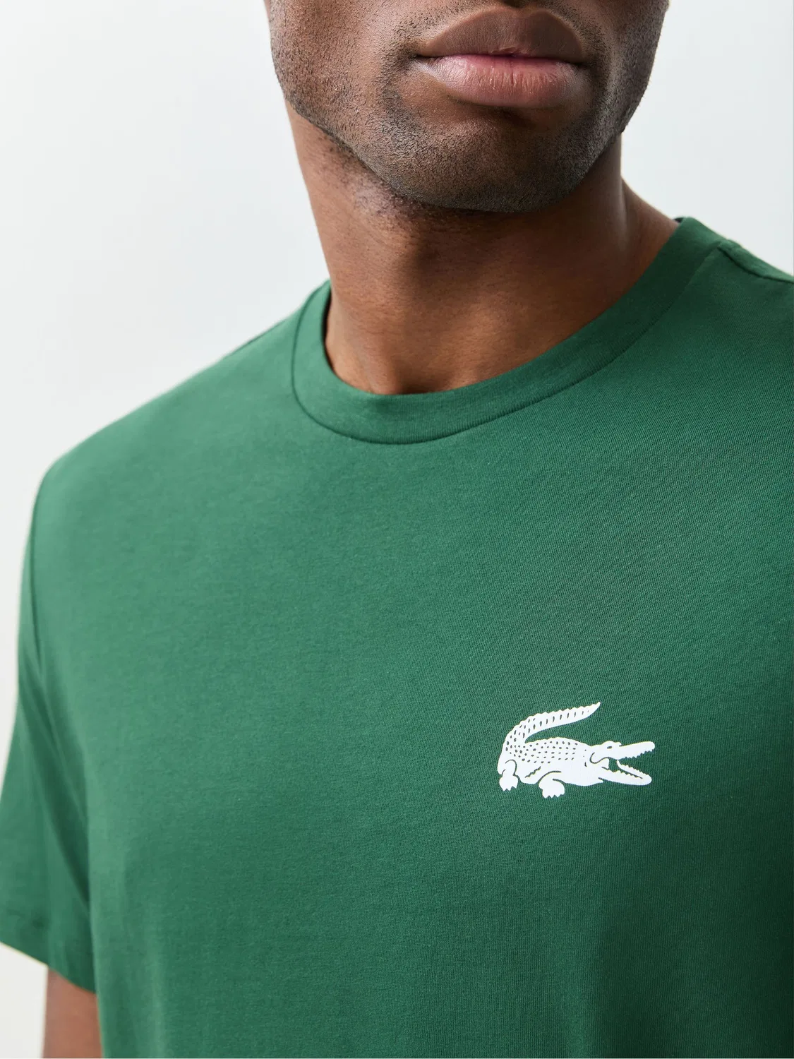 Футболка с принтом Crocodile Lacoste, зеленый — фото 4