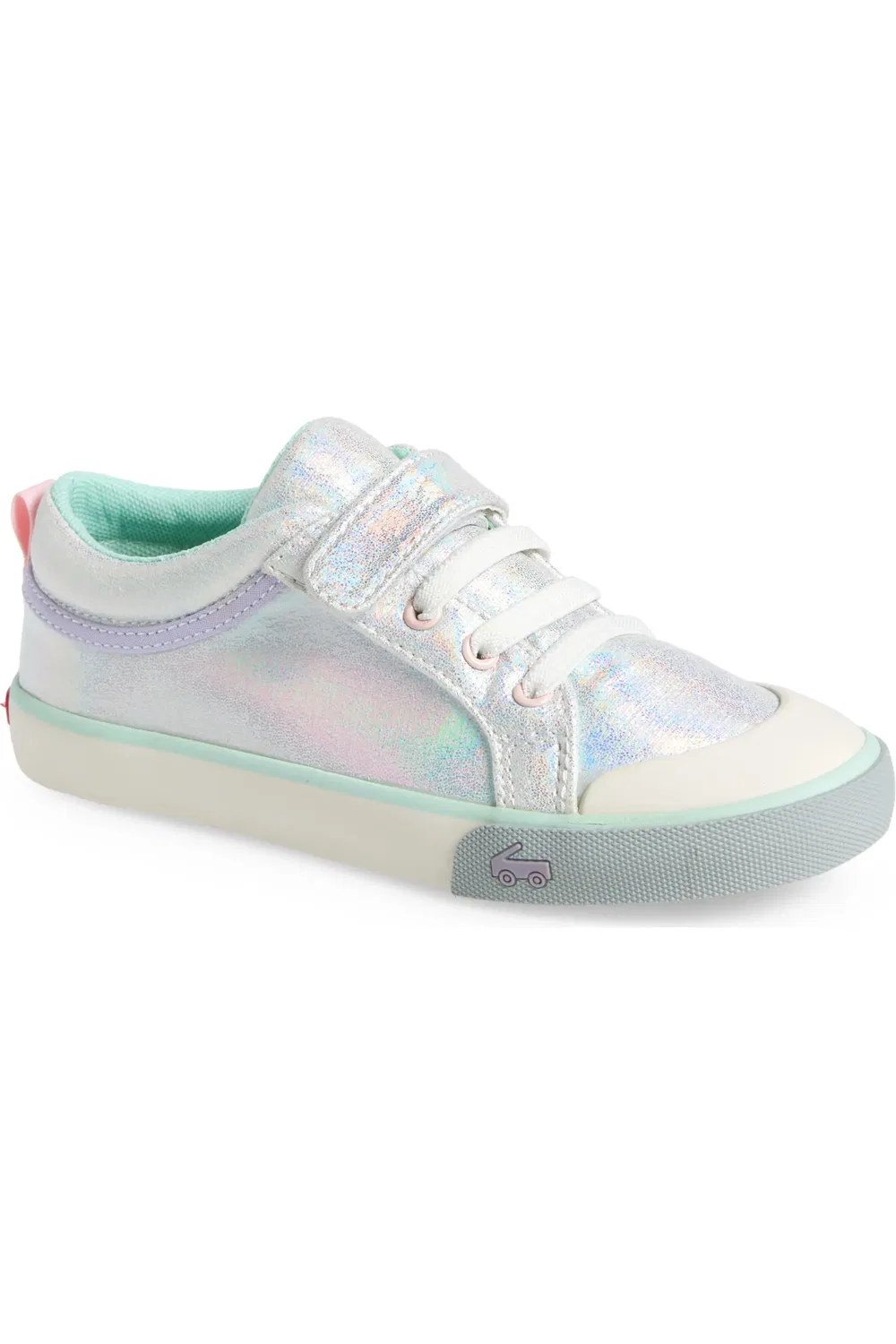 Кроссовки детские с регулируемой застежкой Kristin See Kai Run, Silver Metallic
