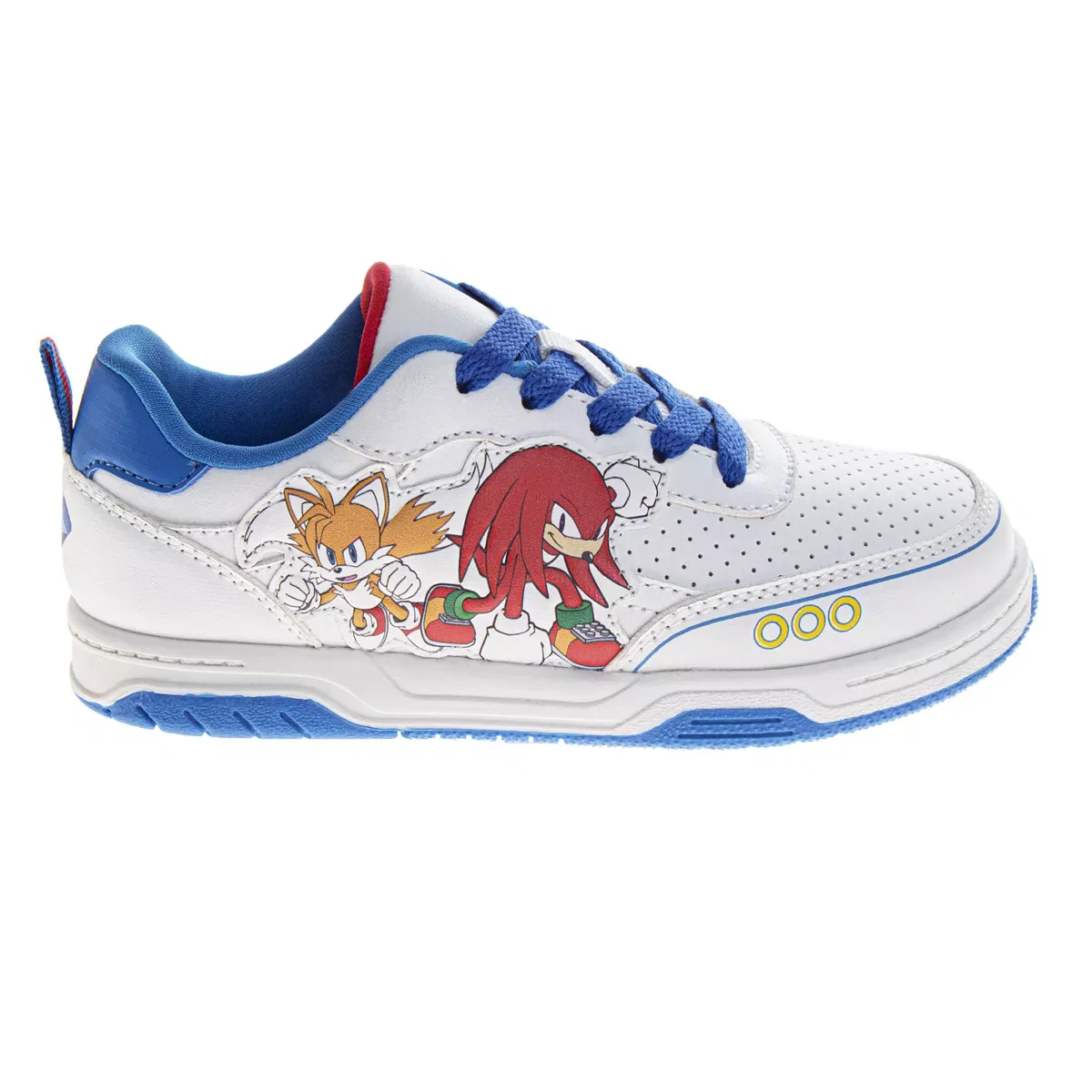 Детские кроссовки для мальчиков с принтом Sonic the Hedgehog, White Blue — фото 2
