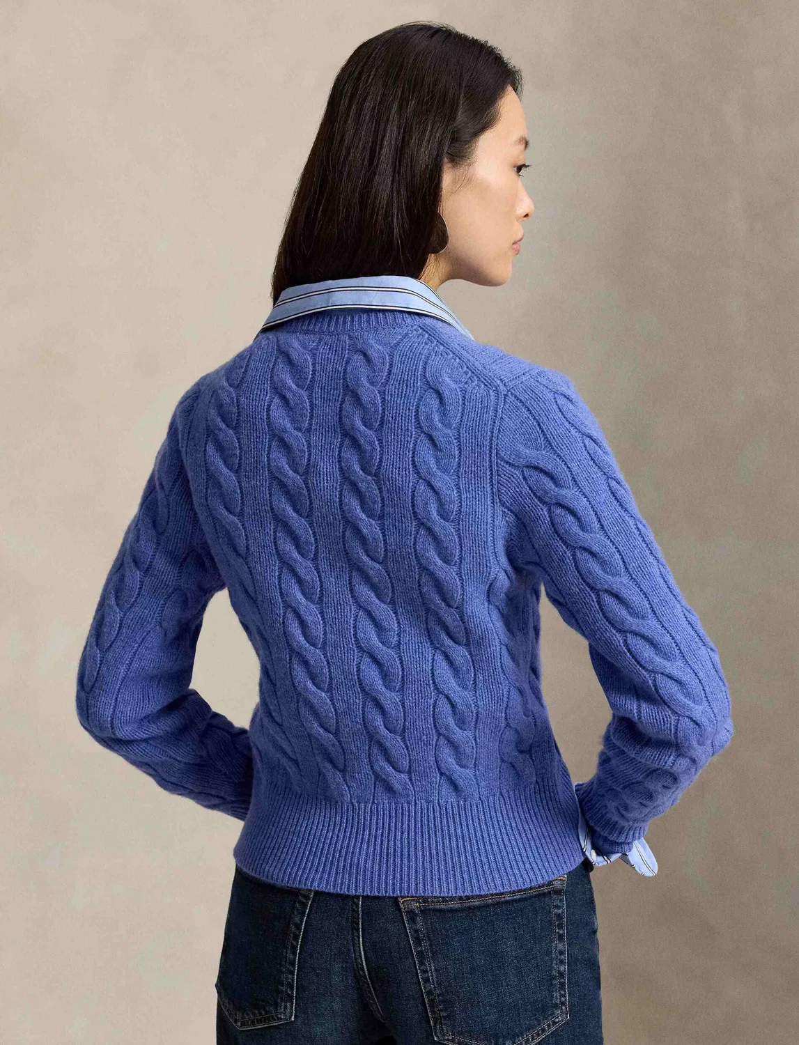 Кардиган из шерсти и кашемира Polo Ralph Lauren, Azzurro — фото 3
