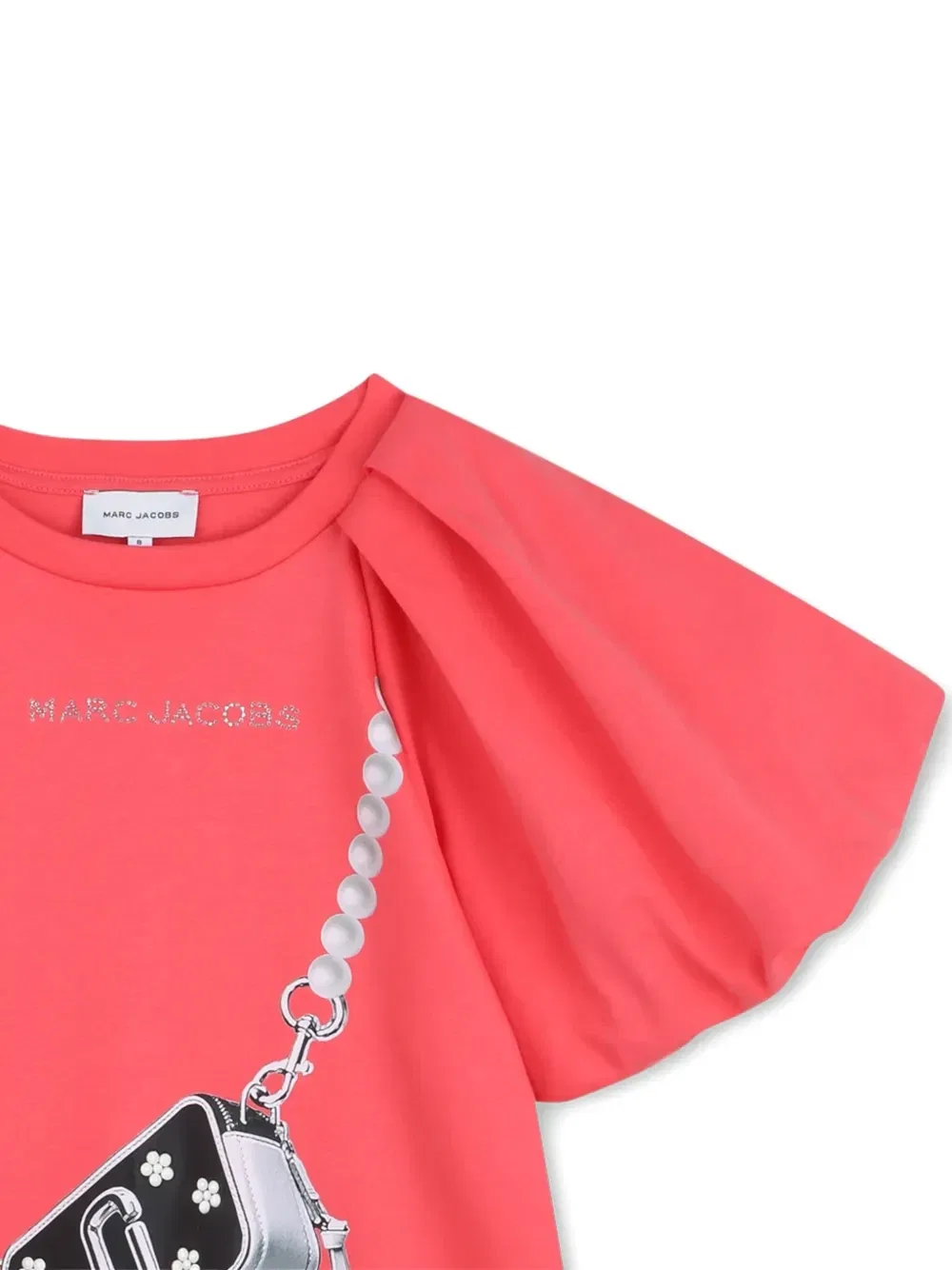 Платье Snapshot с объемными рукавами Marc Jacobs Kids, розовый — фото 3