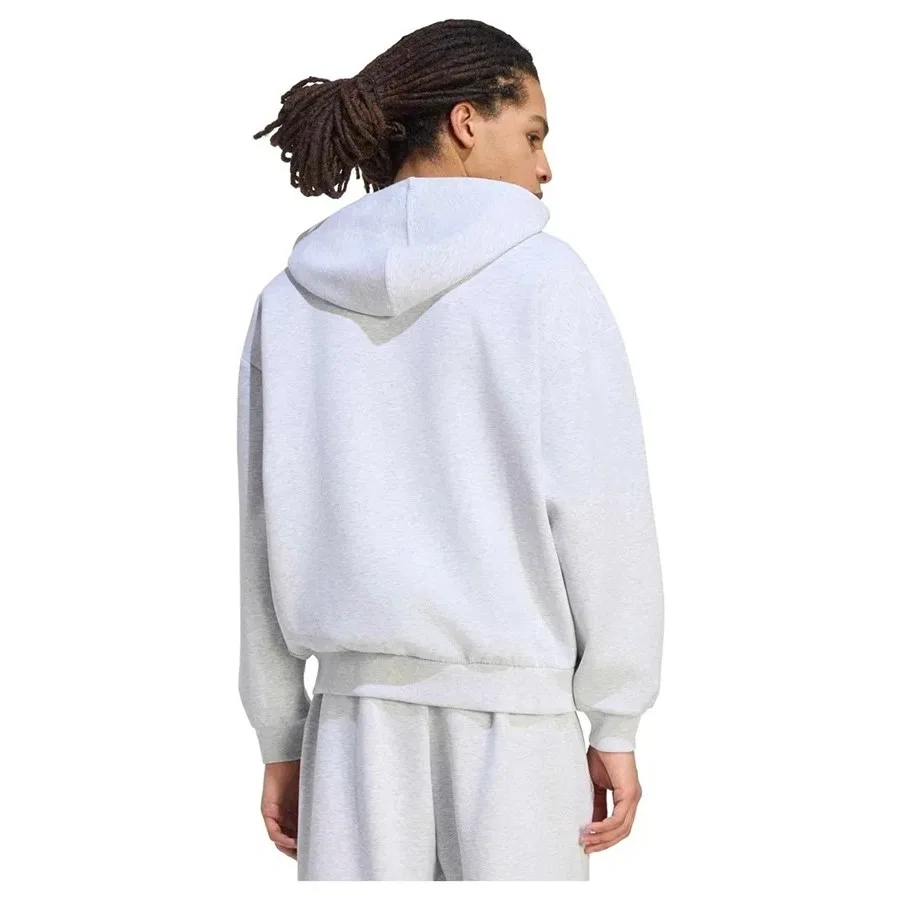 Мужская куртка с капюшоном из футера adidas, Серый — фото 3
