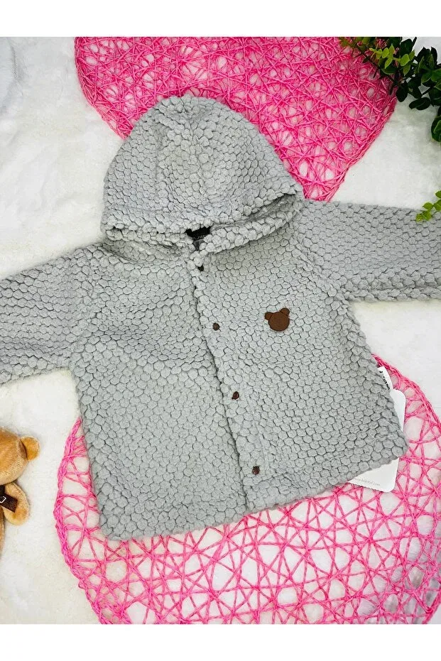 Детский кардиган с капюшоном Bebitof, Gray
