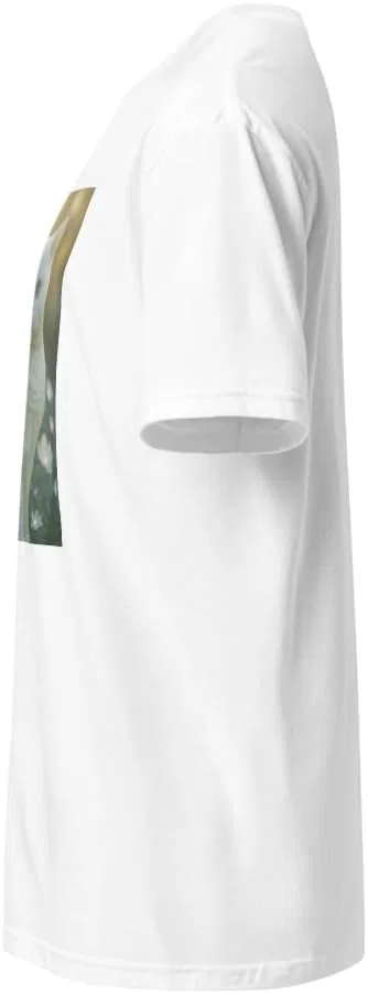 Мужская футболка с кошкой и цветами 64000 Unisex Softstyle T-Shirt, White — фото 3