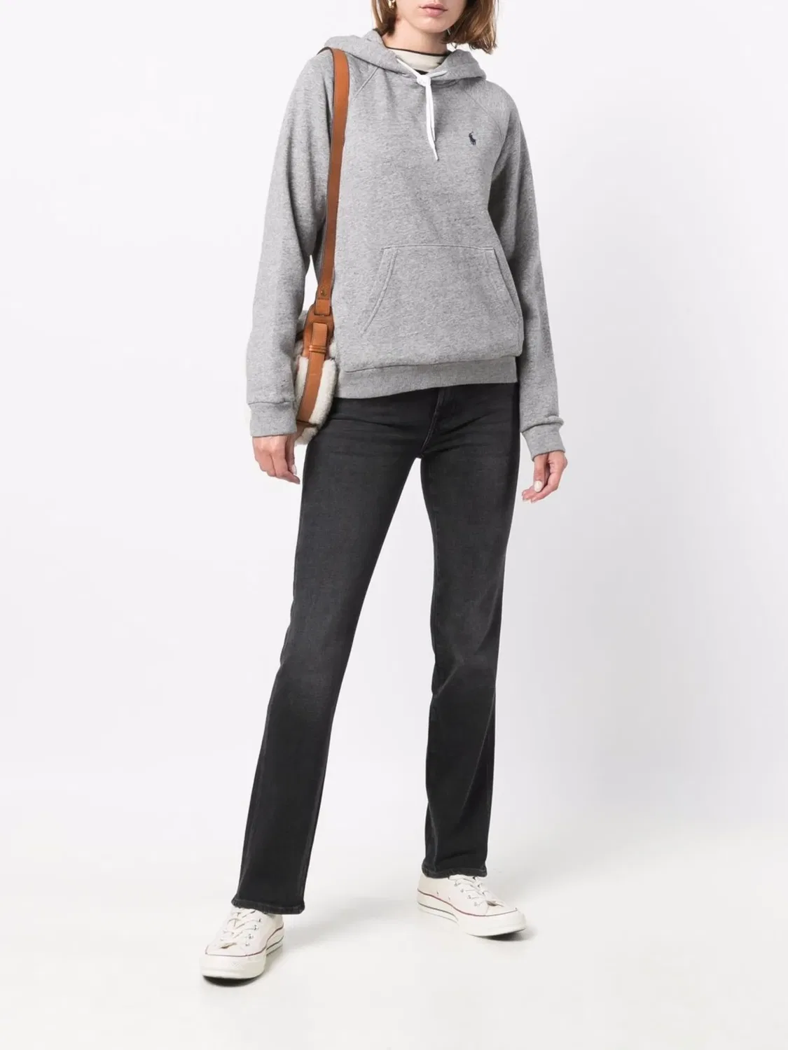 Polo Ralph Lauren Худи Embroidered Pony серый — фото 2