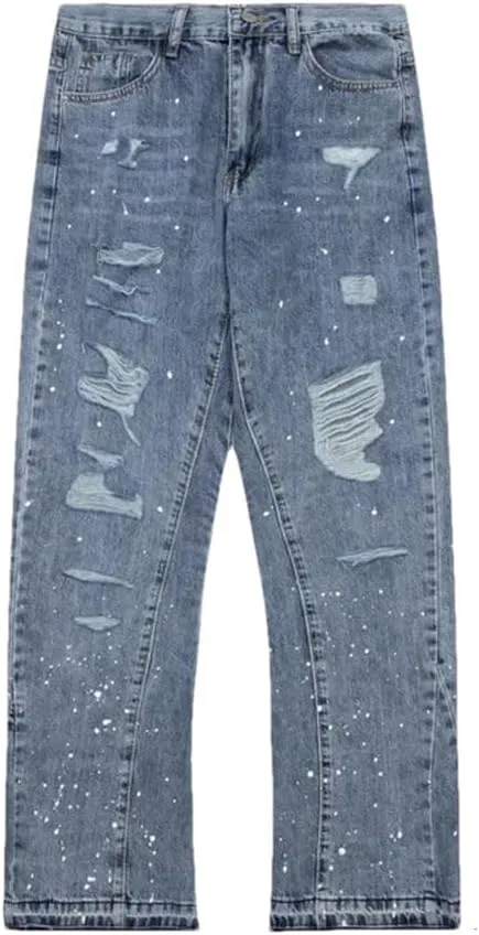 Джинсы свободные, граффити, Hip Hop, G42 Blue