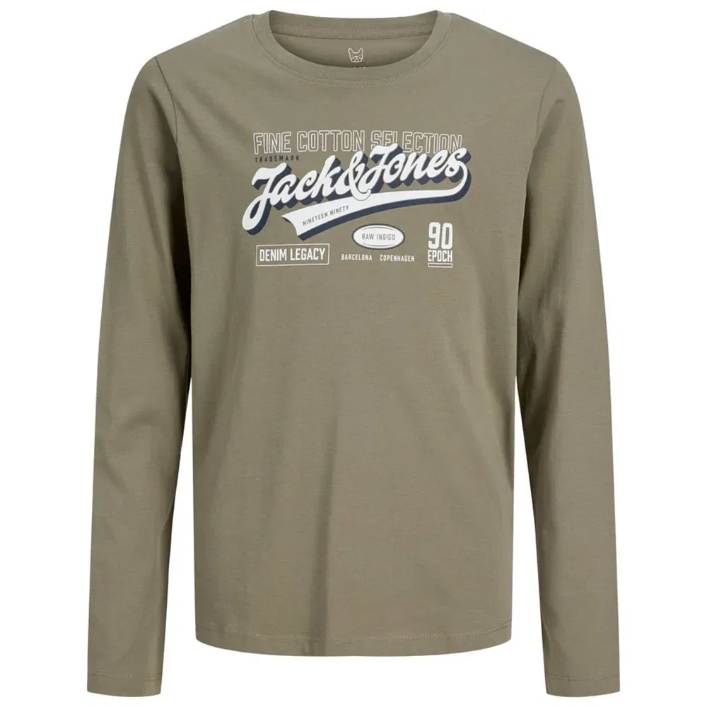 Детская футболка с длинным рукавом Jack & jones Logo, Green