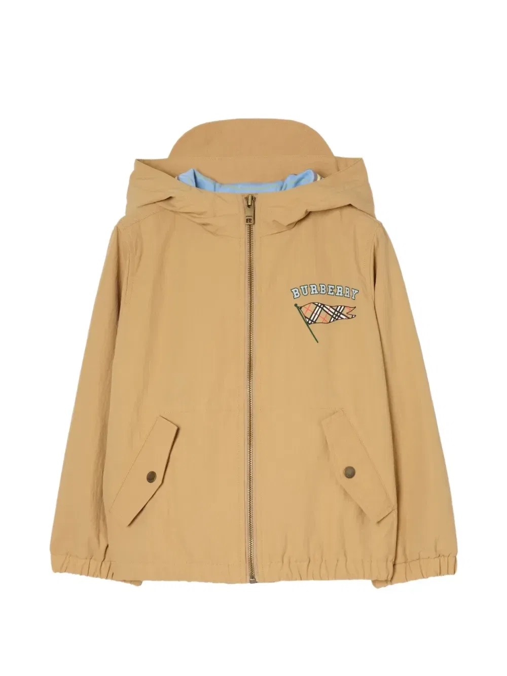Куртка с капюшоном Burberry Kids, бежевый