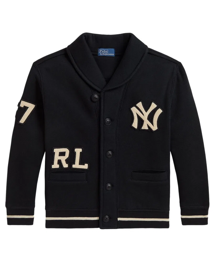 Детский кардиган с воротником-шалью "Нью-Йорк Янкиз" (размеры 2T-7) Polo Ralph Lauren, Polo Black