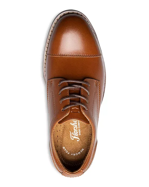 Детские классические туфли для мальчиков с мыском cap toe Rucci Florsheim Kids, Cognac — фото 4