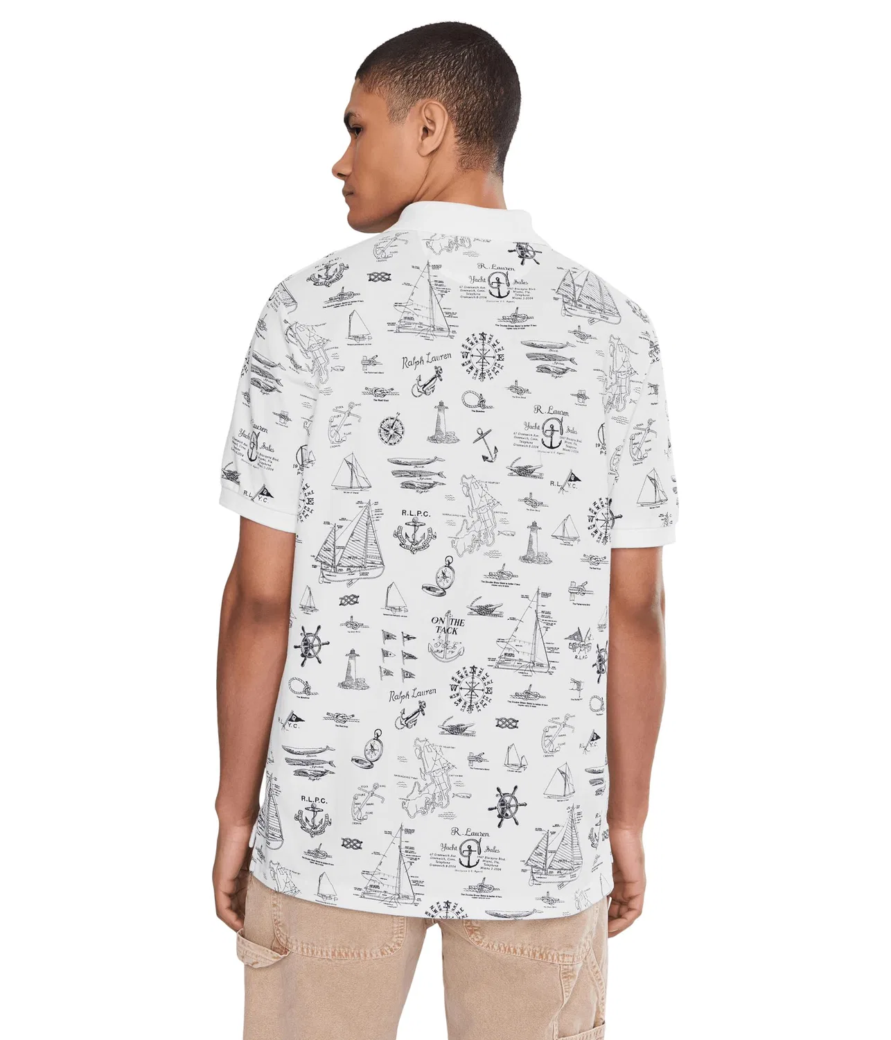 Классическая поло-рубашка из морской сетки Polo Ralph Lauren, Seaward Bound/White — фото 4