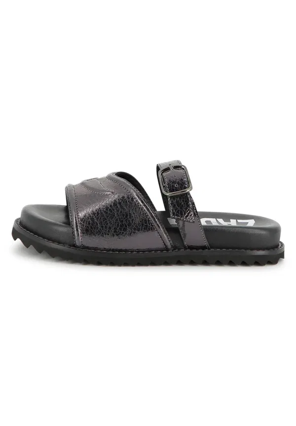 Туфли кожаные Mules Zadig & Voltaire, medium grey, серый — фото 2