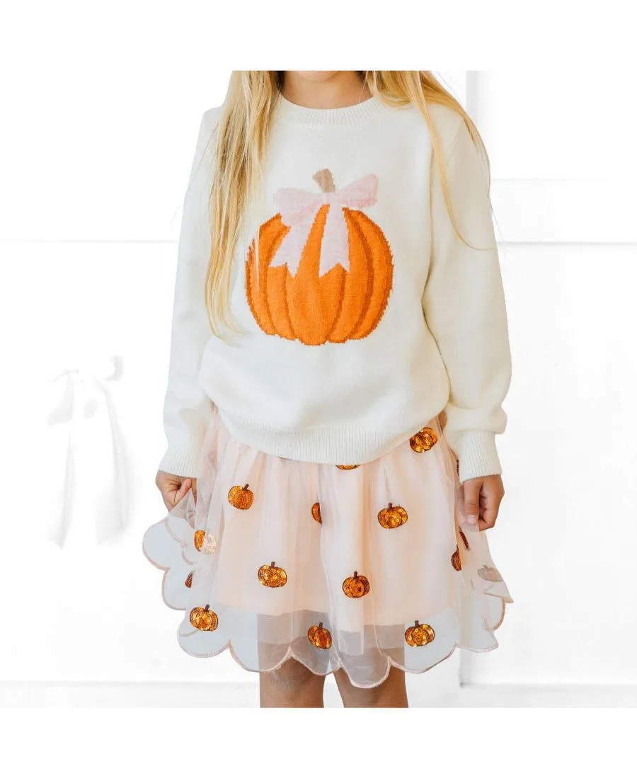 Свитер с принтом Coquette Pumpkin Sweet Wink, Ivory — фото 3