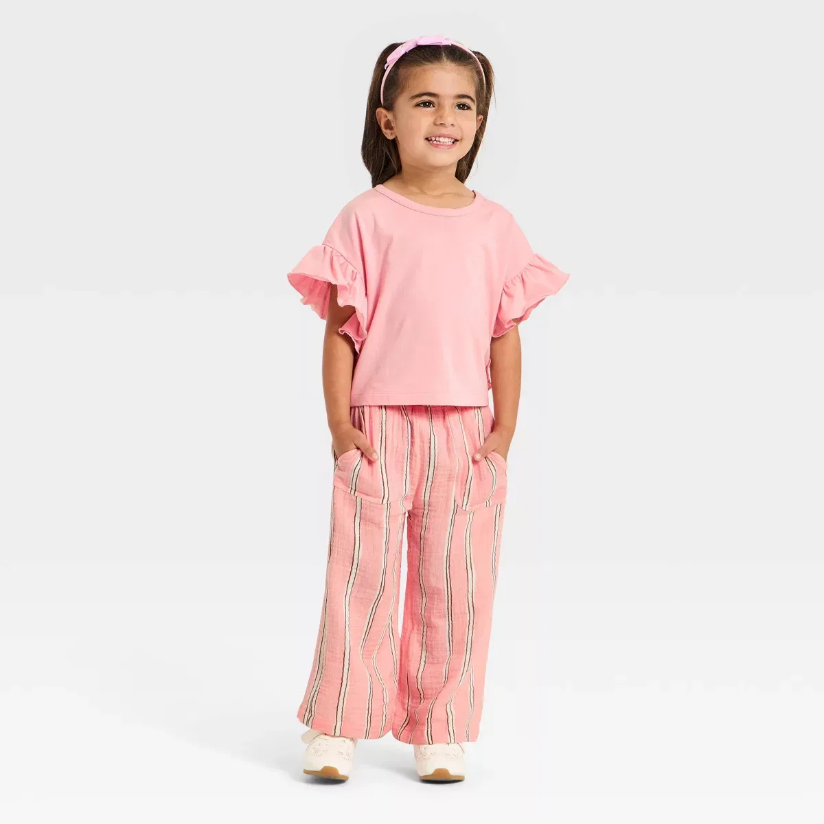 Детский комплект футболки и брюк с полосками Grayson Mini INFANT/TODDLER GIRL, Pink