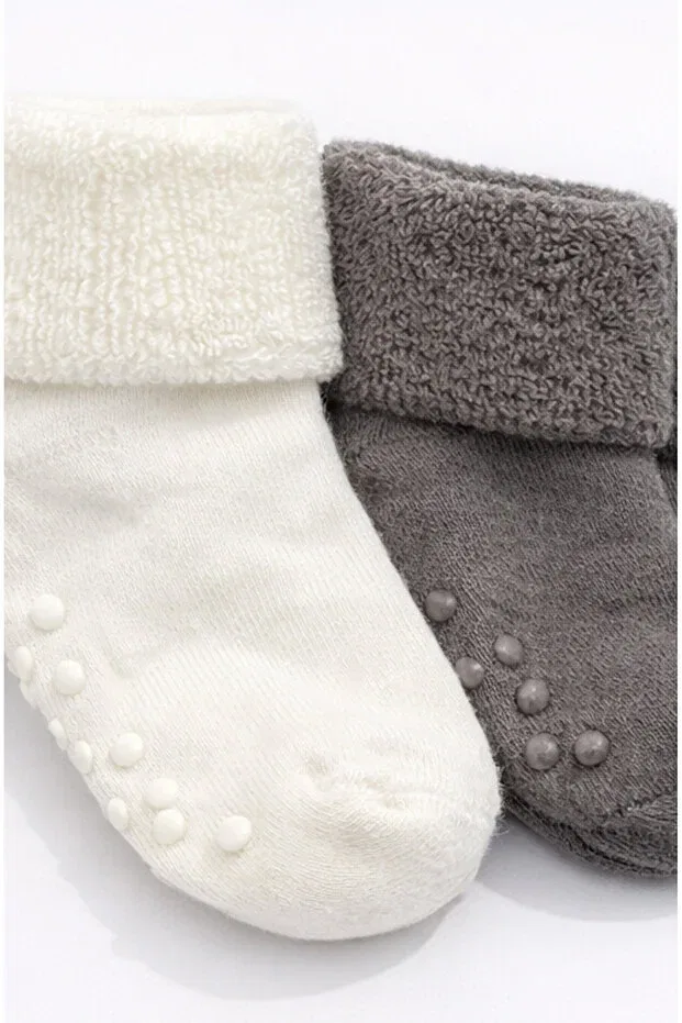 Детские носки с нескользящей подошвой махровые Basics For My Baby, Multicolor — фото 3