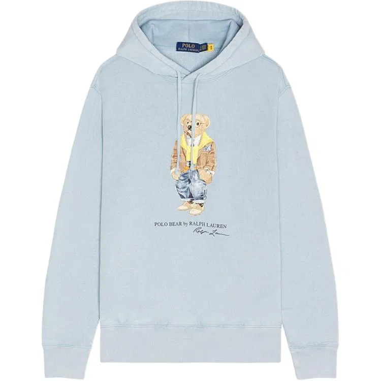 Мужское худи с принтом логотипа Polo Ralph Lauren, Blue